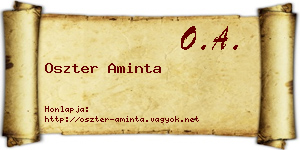 Oszter Aminta névjegykártya